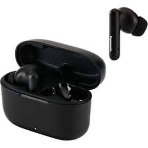 Panasonic RZ-B110WDE-K Draadloze hoofdtelefoon, Bluetooth 5.3, comfortabele in-ear hoofdtelefoon, geïntegreerde microfoon, XBS, batterijduur tot 26 uur met oplaadetui, zwart