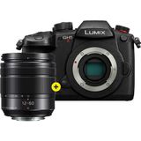 Panasonic Lumix GH5M2M Hybride camera Expert + lens Lumix 12-60 mm (sensor 4/3 20,3 MP, dubbele staaf, C4K 60p, 4:2 10bit, live stream, tropicaliseerd) zwart - Franse versie