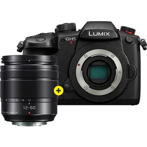 Panasonic Lumix GH5M2M | Hybride camera Expert + Lumix lens 12-60 mm (Sensor 4/3 20,3 MP, Dual Staaf, C4K 60p, 4:2:2 10bit, Live Stream, Tropicaliseerd) Zwart - Franse versie