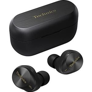 Technics EAH-AZ80E-K Draadloze hoofdtelefoon met ruisonderdrukking, multipoint Bluetooth, comfortabele in-ear, geïntegreerde microfoon, aanpasbare pasvorm, tot 7 uur batterijduur, zwart
