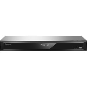 Panasonic DMR-BST765AG Blu-ray-speler en recorder met Twin HD DVB-S tuner, 500 GB harde schijf, 4K upscaling, Ultra HD, simultaan opname, Smart Ready, zilver
