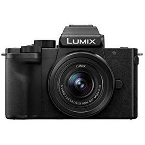 Panasonic DC-G100VEC-K Lumix vlogging camera EVIL 4K-opname (geluidskwaliteit, 12-32 mm F3.5 lens, compact en licht, voor vlogger, statief handvat, wifi, Bluetooth, HDMI), zwart