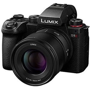 Panasonic LUMIX S5 II Full Frame spiegelloze camera met nieuwe fase hybride AF, actieve I.S, onbeperkte 4:2:2 10-bits opname, 4K 60p en 6K 30p met LUMIX 50mm F1.8 L-Mount lens - DC-S5M2CE