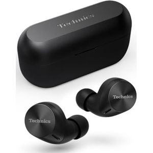 Technics EAH-AZ60M2EK Draadloze hoofdtelefoon met ruisonderdrukking, multipoint-bluetooth, comfortabele in-ear, tot 7 uur batterijduur, zwart