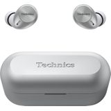 Technics EAH-AZ40M2ES Draadloze oordopjes met ruisonderdrukking, multipoint Bluetooth, comfortabele in-ear oortelefoons, aanpasbare pasvorm, tot 5,5 uur speeltijd, zilver
