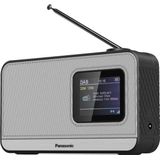 Panasonic RF-D15EG-K, draagbare digitale radio, Dab+/FM, Bluetooth, 2,4 inch TFT LCD-display, luidspreker 1 W, 5 cm, 4 voorkeuzetoetsen, stroomvoorziening op batterijen en netvoeding, stand-by, alarm,