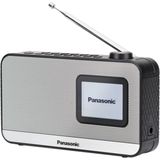 Panasonic RF-D15EG-K, draagbare digitale radio, Dab+/FM, Bluetooth, 2,4 inch TFT LCD-display, luidspreker 1 W, 5 cm, 4 voorkeuzetoetsen, stroomvoorziening op batterijen en netvoeding, stand-by, alarm,