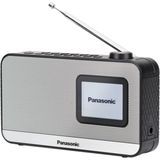 Panasonic RF-D15EG-K Digitale radio DAB+/FM, draagbaar, met bluetooth, 2,4 inch TFT-lcd-display, diffuser 1W, 5 cm, 4 keuzetoetsen, werkt op batterijen en AC, slaapfuncties, wekker, klok, zwart
