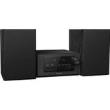 Panasonic SC-PM704EG-K Compact Micro HiFi Stereosysteem met CD, DAB+/FM-radio, USB en Bluetooth, 80 W luidsprekers, basregeling, zwart