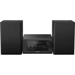 Panasonic SC-PM704EG-K Compact Micro HiFi stereosysteem met CD, DAB+/FM-radio, USB en Bluetooth, 80 W luidsprekers, basbediening, zwart