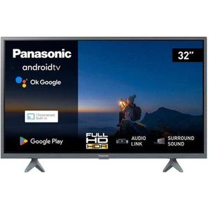 Panasonic TX-43MSW504, 43 Zoll Full HD LED Smart 2023 TV, Android TV, Surround Sound, Google Assistant, Chromecast, Bright Panel, HD Color Engine, Schwarz