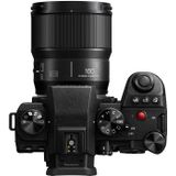 Panasonic Lumix S-E100 100mm F2.8 Macrolens, Full-frame Cameralens, Compact en Lichtgewicht Ontwerp, 298 g, Tweefasige Lineaire Motor, 1:1 Levensgrote Vergroting, Ideaal voor Video, Zwart