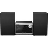Panasonic - SC-PM272 - Stereosysteem - Zwart - Zilver - Bluetooth en CD Speler