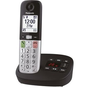 Panasonic KX-TGU430EXB DECT Telefoon met Groot Display/Toetsen - Zwart/zilver