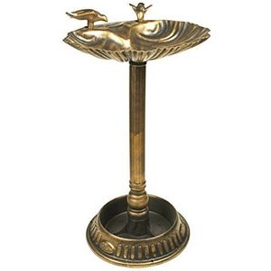 Benross 17390 Vogelbad met sokkel, schelpschaal, bronskleurig