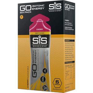 Science in Sport - SiS Go Isotonic Energygel - Energie gel - Isotone Sportgel - Cherry Smaak - 6 x 60ml