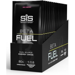 Science In Sport - SIS Beta Fuel 80 Poeder - Dual Source Energy Drink - 1:0,8 Maltodextrine Fructose verhouding - Red Berry Smaak - 15 x 82 gram