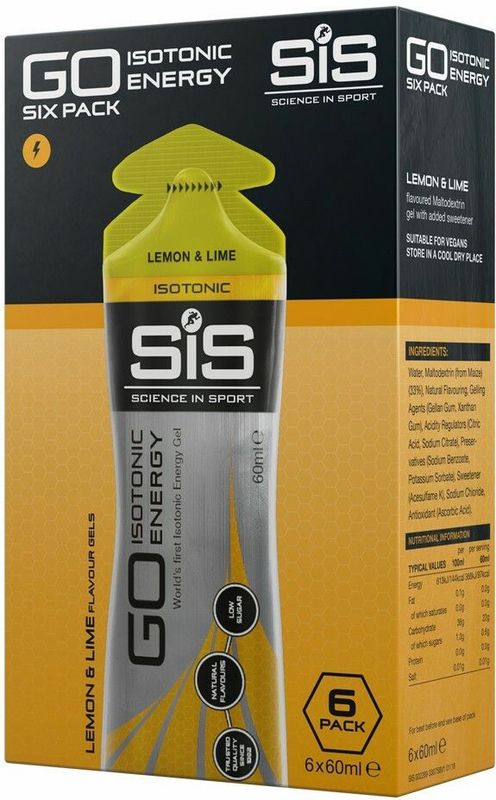 Energiegel Science in Sport Go Isotonic - Lemon & Lime - 60 ml (x6)