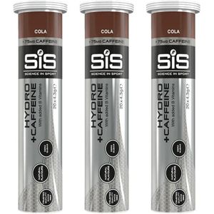 Science in Sport - SIS Go Hydro Bruistabletten - 300mg Elektrolyten - Cola + Caffeine Smaak - 3 x 20 Tabletten