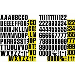 A4-vel met schrifttekens, magnetische letters, VE = 2 st., ondergrond wit