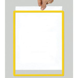 Frame met transparante folie, papierformaat A3, VE = 10 stuks, zelfklevend, geel