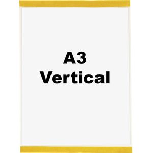 Documenthoezen, zelfklevend, voor A3, staand, korte zijde open, VE = 10 stuks