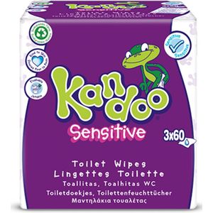 Kandoo - Vochtige Toiletdoekjes - Sensitive - 6x60 Stuks