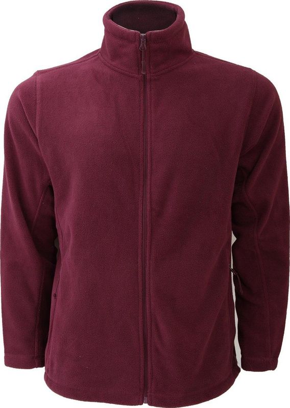 Russell - Heren Full Zip Outdoor Fleece Jacket - Bourgondië - Fleece