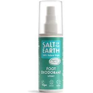 Salt Of the Earth Natuurlijke deodorantspray voor voeten van Cooling Peppermint & Tea Tree - Veganistisch, langdurige bescherming, goedgekeurd door Leaping Bunny, gemaakt in het VK - 100 ml