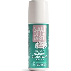 Salt Of the Earth CRYS52,Natuurlijke Deodorant roller door Salt of the Earth, meloen & komkommer - Veganistisch, Langdurige Bescherming, Leaping Bunny Goedgekeurd, Geproduceerd in het VK,75 ml 1 Stuk