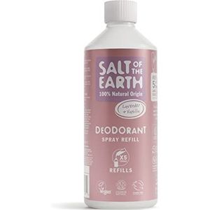 Salt of the Earth Natuurlijke Deodorant Spray Navulling, Lavendel & Vanille - Langdurige Bescherming, Vegan, Dierproefvrij, Anti-transpirant, Geen Witte Vlekken - 500 ML