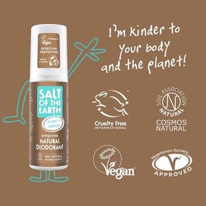 Salt of the Earth - Natural Deodorant Spray - Ginger & Jasmine - 100 ml - Veganistisch