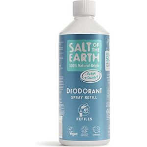 Salt of the Earth Natuurlijke Deodorant Spray Navulling, Oceaan & Kokosnoot - Langdurige Bescherming, Vegan, Dierproefvrij, Anti-transpirant, Geen Witte Vlekken - 500 ML