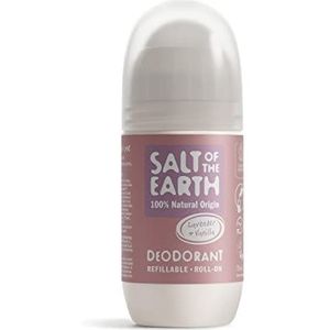 Salt Of the Earth CRYS75LVRR-C natuurlijke deodorant Roll On van Lavender & Vanilla - Hervulbaar, veganistisch, langdurige bescherming, goedgekeurd door Leaping Bunny, gemaakt in het VK - 75 ml