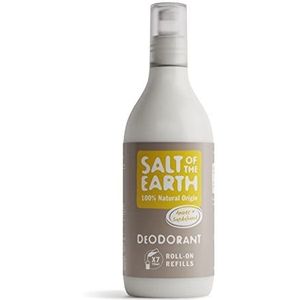 Salt Of the Earth Roll On Refill Natural Deodorant van Amber & Sandalwood - Veganistisch, langdurige bescherming, goedgekeurd door Leaping Bunny, gemaakt in het VK - 525 ml