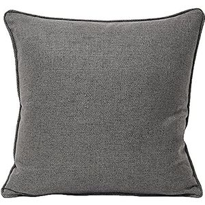 Riva Paoletti Atlantic kussen gevuld met polyester, grijs – geweven keperstof, biezen, overtrek 100% polyester, machinewasbaar – 45 x 45 cm, ontworpen in Groot-Brittannië