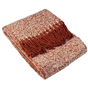 Furn Weaver 130X180 THROW RUST, acryl, roest, 130x180cm