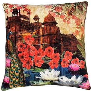 Riva Home Rood Fort Polyester Gevuld Kussen, Multi, 50 x 50cm (20"" x 20"")