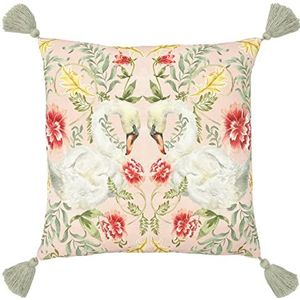 Evans Lichfield Gland Heritage kussensloop, 43 x 43 cm, zwanenrood