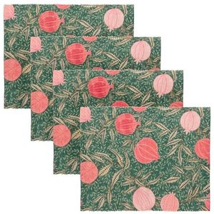 Paoletti Granaatappel Set van 4 abstracte placemats