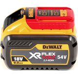 DeWalt DCB 547 FLEXVOLT oplaadbare accu 54 V / 18 V 9,0 Ah - 9000 mAh Li-Ion met laadniveau-indicator
