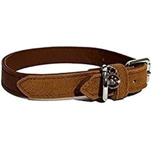 Rosewood Luxe Lederen Halsband, 20-24 Inch, soft touch rood