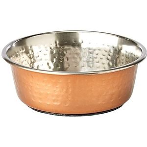 Rosewood Koper Voer/Drinkbak Hamerslag 13.5 CM 470 ML