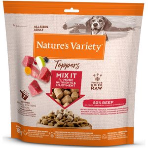 Natures variety freeze dried toppers beef