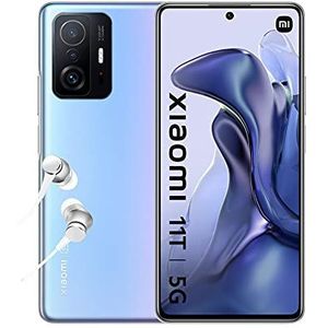 Xiaomi 11T 5G Smartphone 8 + 128 GB, 6,67 inch 120 Hz AMOLED Flat DotDisplay, MediaTek Dimensity 1200-Ultra, 108 MP Pro-Grade Camera, 5000 mAh, Celestial Blue (Franse versie + 2 jaar garantie)