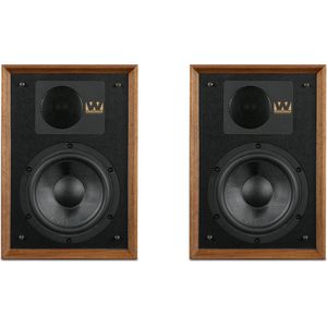 Wharfedale Denton 85th Anniversary – Heritage luidspreker – Moderne geluidskwaliteit – Tijdloos ontwerp - Walnoot (per paar - 2 stuks)