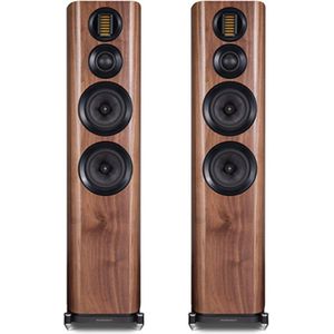 Wharfedale EVO 4.4 - Vloerstaande luidspreker - Diepe bassen - AMT tweeter – Walnoot (per paar - 2 stuks)