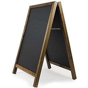 Chalkboards UK WC151 Vierkante top A Frame schoolbord, hout, zwart, 100 x 70 cm