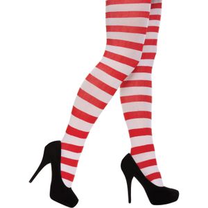 Henbrandt Panty/Maillot - Rood met Wit Gestreept - Voor Dames - M/L