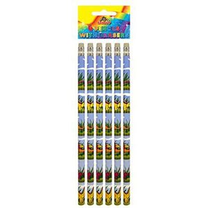 Henbrandt - 12 Stuks Dinosaurus Potloden met Gum - Uitdeelcadeautjes voor Verjaardag Traktaties - Potood Grabbelton Cadeautjes - Kinderfeestjes - Dino Potloden Kindertraktaties en Weggeefcadeautjes
